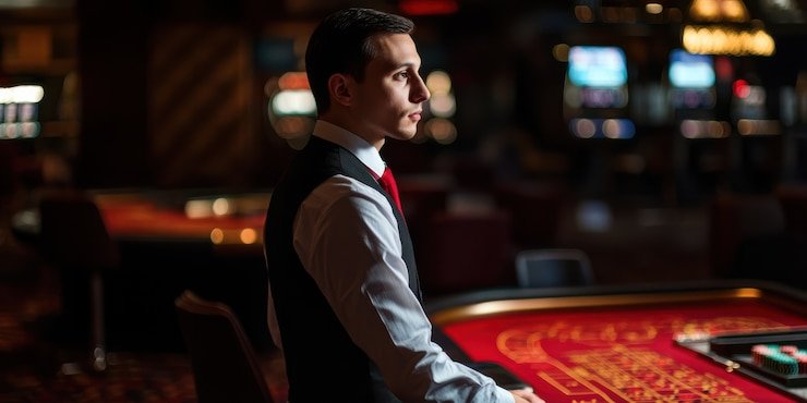 Lightning Baccarat live dealer table with cards and multiple camera angles on mobile